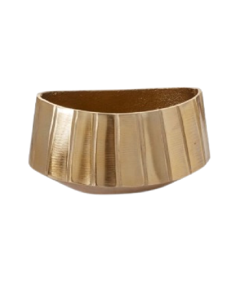 HELENA BOWL GOLD 10.5"X7.25"X5.5"