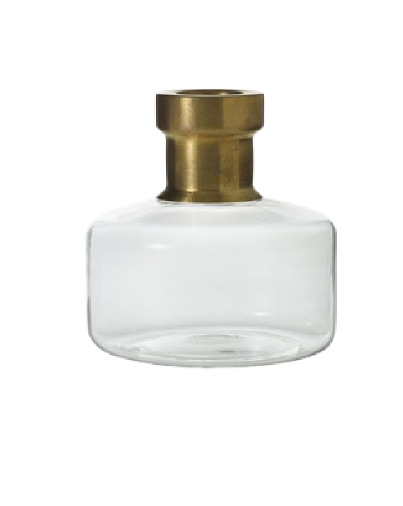 CLEAR VASE JIMMY 4''X4''
