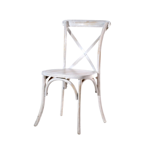 CHAIR CROSSBACK VINTAGE WHITE