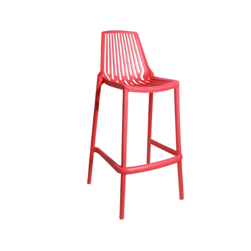 SILLA DE BAR BAZHOU ROJA