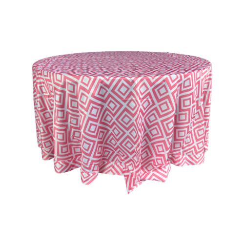 DIAMOND TABLECLOTH CORAL