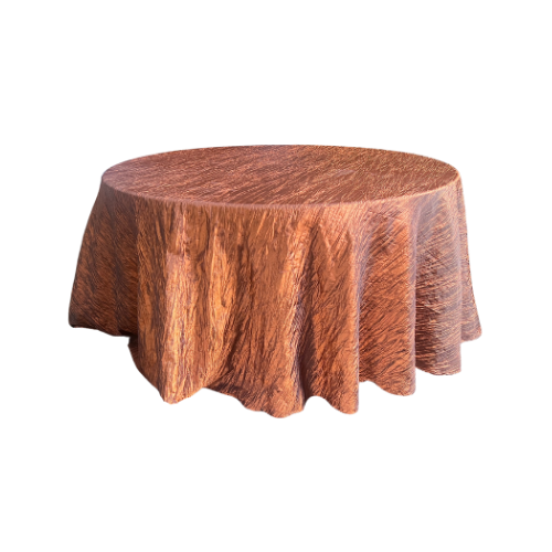 RUFFLED TABLECLOTH BROWN