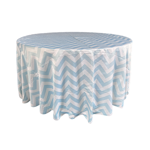 CHEVRON TABLECLOTH BLUE