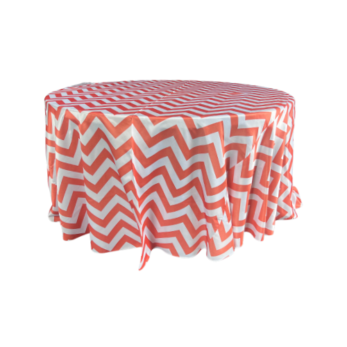 CHEVRON TABLECLOTH ORANGE