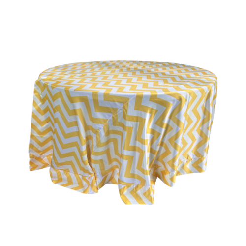 CHEVRON TABLECLOTH YELLOW