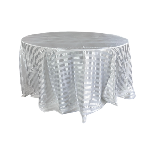 IMPERIAL SATIN TABLECLOTH WHITE 60''