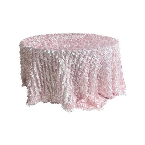 MANTEL HOJITAS ROSADO DE 60'' RED