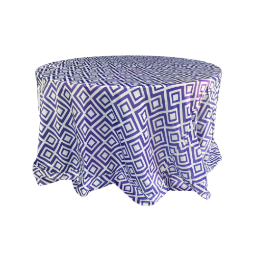 PURPLE DIAMOND TABLECLOTH 60''