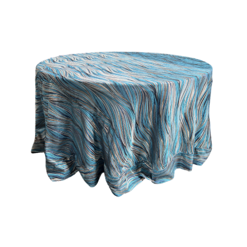 MANTEL LUREX AZUL Y DORADO (PAJUIL)