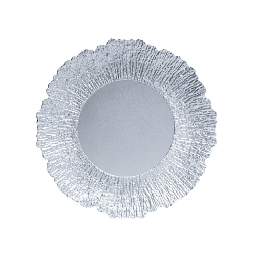 CHARGER PLATE SILVER FLOWER