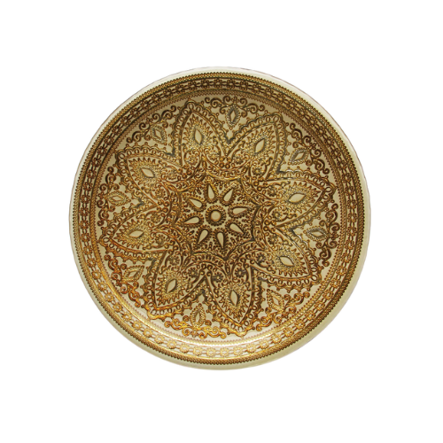 PLATO BASE EN CRISTAL DORADO DIVINE 13''