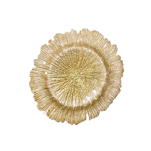 CHARGER PLATE CORAL GOLD