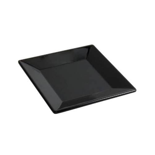 PLATO POSTRE CUADRADO NEGRO