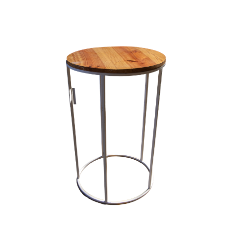 MESA TIPO CILINDRO EN HIERRO 25X40