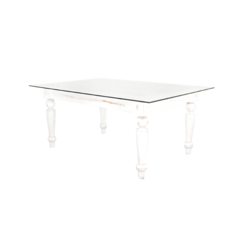 MESA PATA VINTAGE EN MADERA TORNEADA 70X48