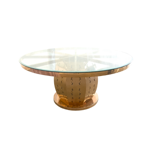MALLORY TABLE ROUND ROSE GOLD 62X30