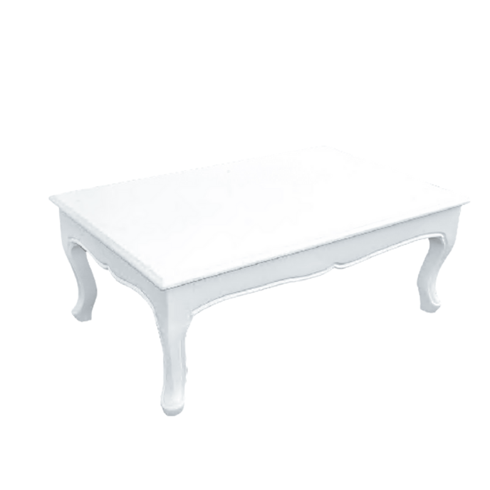 MESA DE CENTRO WINDSOR EN CAOBA COLOR BLANCO