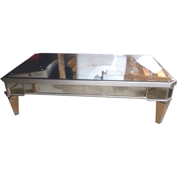 MESA DE CENTRO DIAMANTE EN ESPEJO 63'X39'