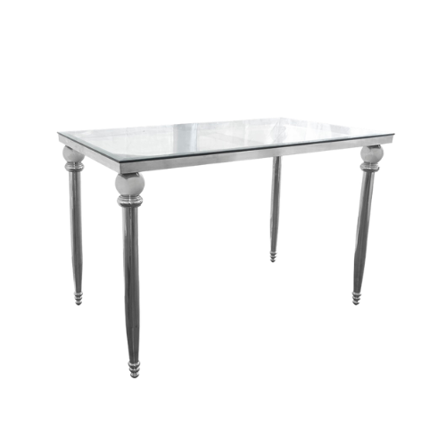 MESA DE BAR VANITY CUAD TORNEADA 60"X36"X40"