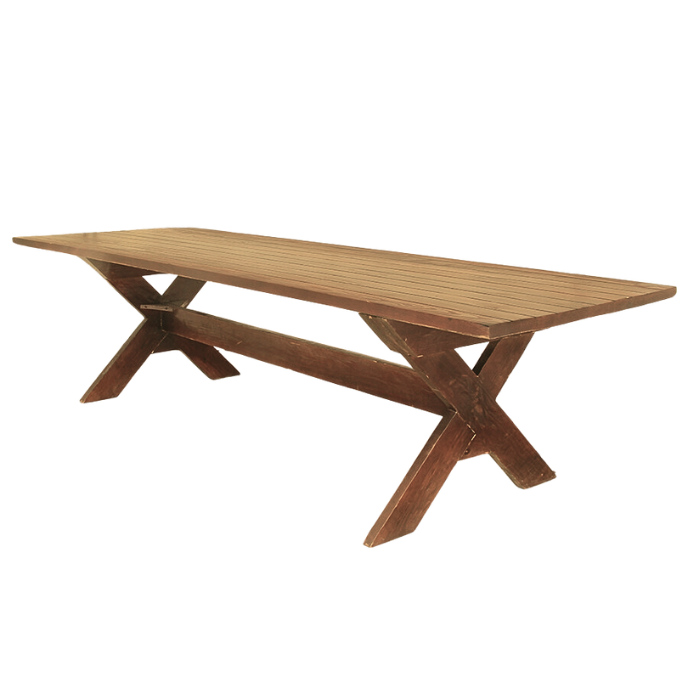 MESA ANTIQUE EN MADERA RECT. COLOR NATURAL 118X39