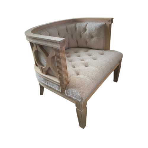 BUTACA COLONIAL EN MADERA C/NATURAL 31X29X29''H