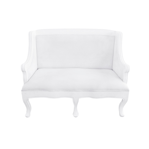 SOFA WINDSOR EN CAOBA COLOR BLANCO