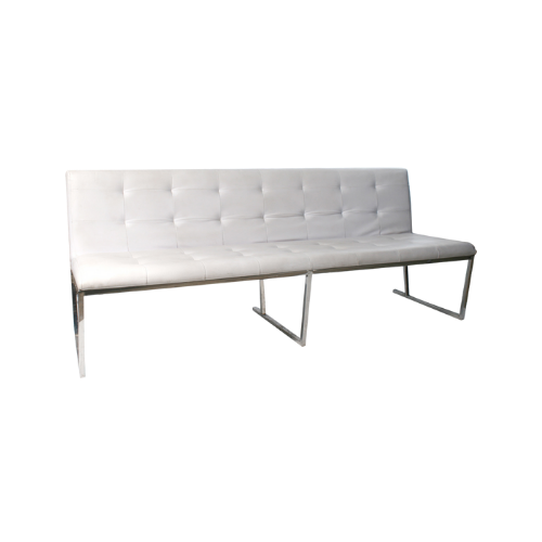 SOFA ROSE CAPITONEADO BLANCO 5 PERSONAS