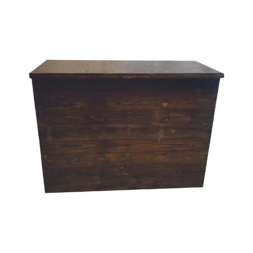 MODULO DE BAR EN MADERA TALLADO MARRON