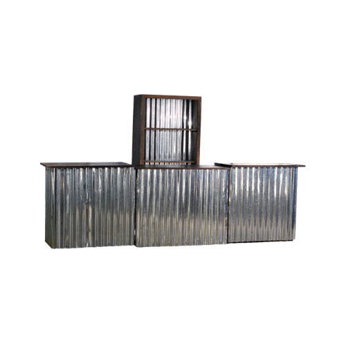 ZINC AND WOOD SHELF