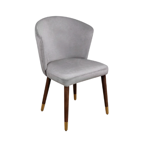 BUTACA ILUMEL C/GRIS Y PATAS CON CASQUILLOS DORADO