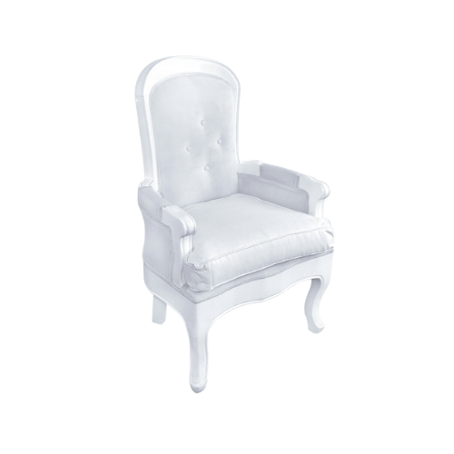 BUTACA WINDSOR EN CAOBA COLOR BLANCO