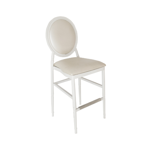 BAR CHAIRS LOUIS XV ALUMINUM WHITE