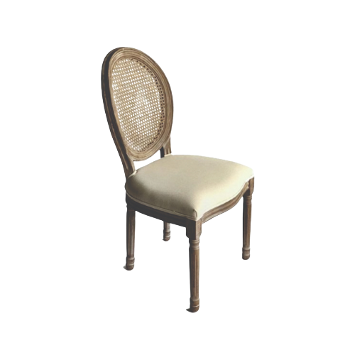 SILLA LOUIS XV EN RATTAN COLOR  ÉBANO