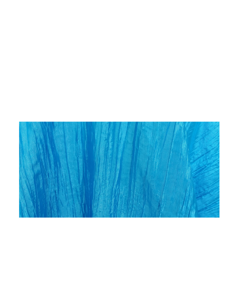 BLUE RUFFLED TABLECLOTH OF 60" (NEW)