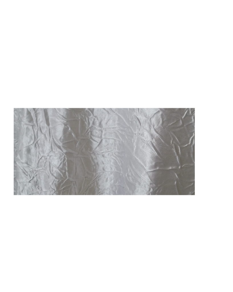 MANTEL CORRUGADO SATIN BLANCO 60"