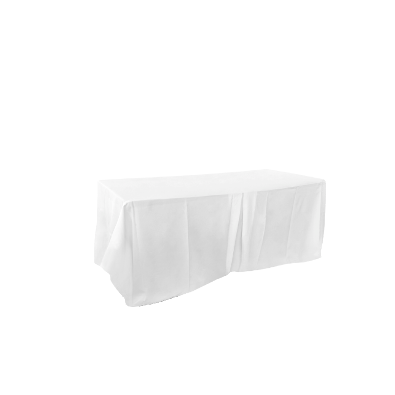 FIXED WHITE TABLE SKIRT 96X32