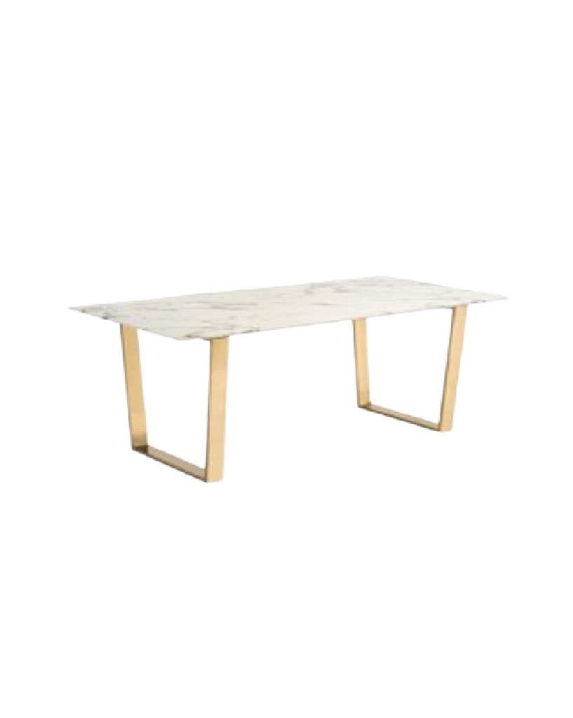 RECT. TABLE MARIANA TOP IN MARBLE 63''X35''X30''H