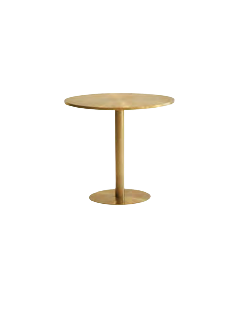 BROWN TABLE RED. IN METAL C/BRONZE