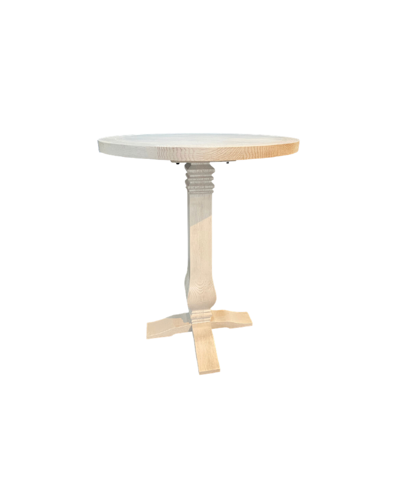 MESA DE BAR COLONIAL EN MADERA C/BLANCO 33X42''