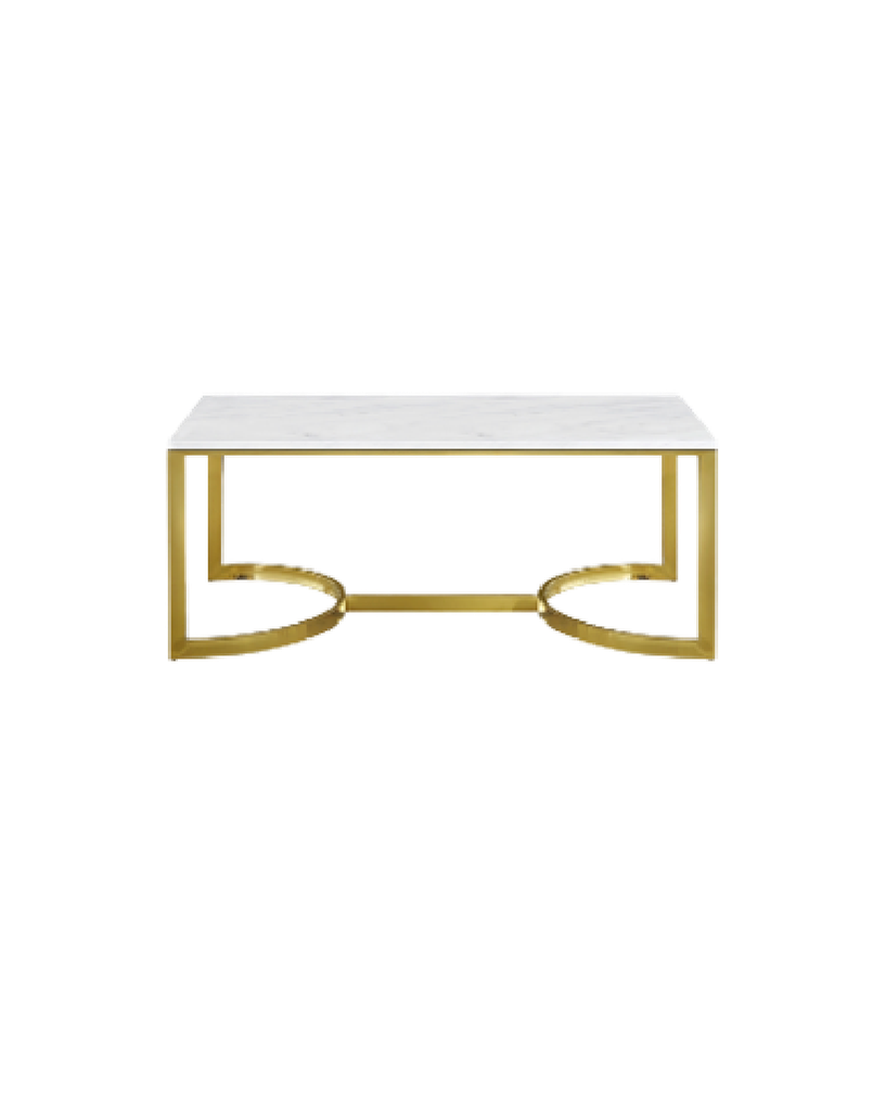 MESA DE CENTRO LUXURY TOPE EN MARMOL 47''X28''X17''H