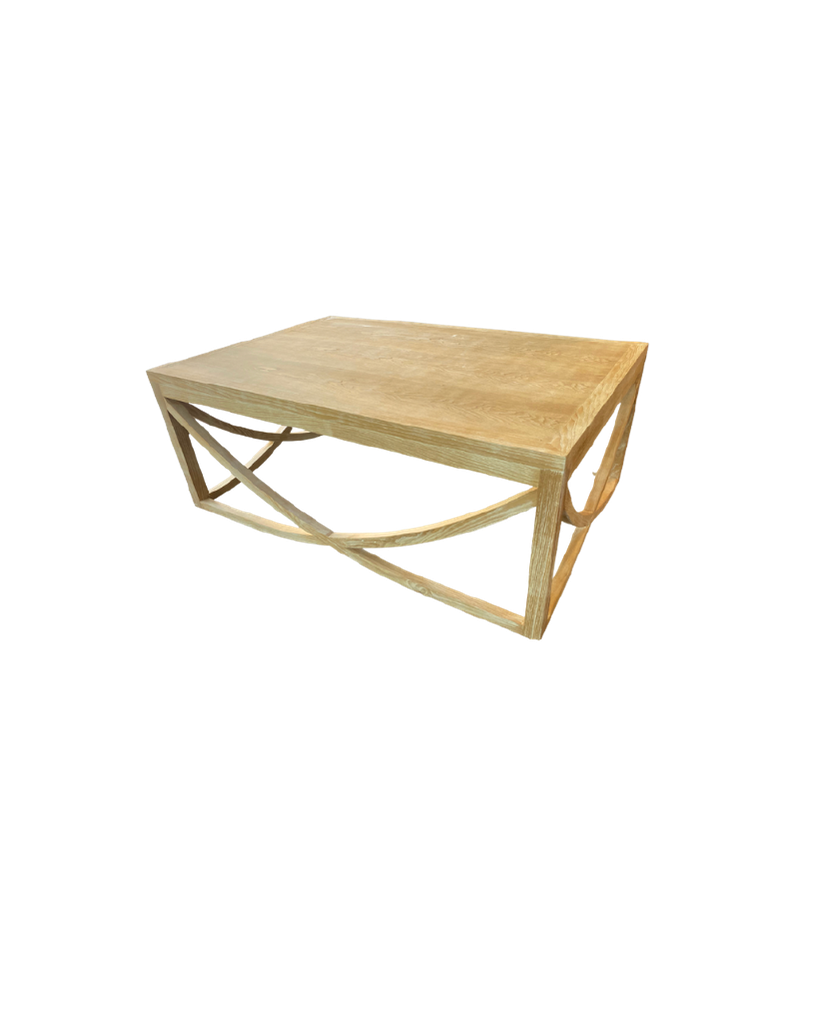 MESA DE CENTRO COLONIAL EN MADERA C/NATURAL 47X18''