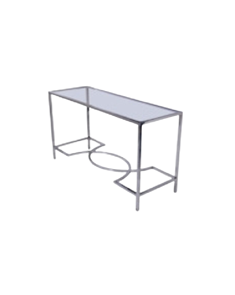MESA DE BAR INFINITY PLATEADA 70''X24''X42H