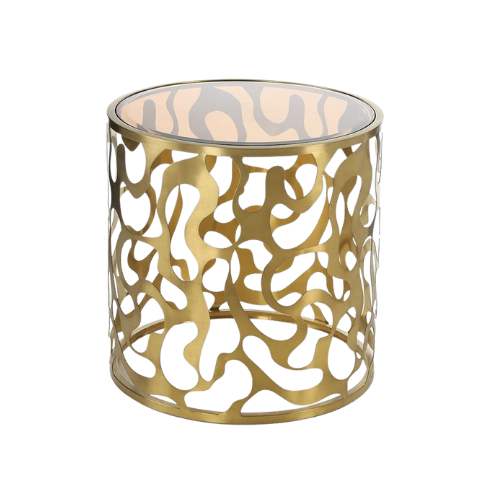 SIDE TABLE LAGUNA GOLD 24''X25''H