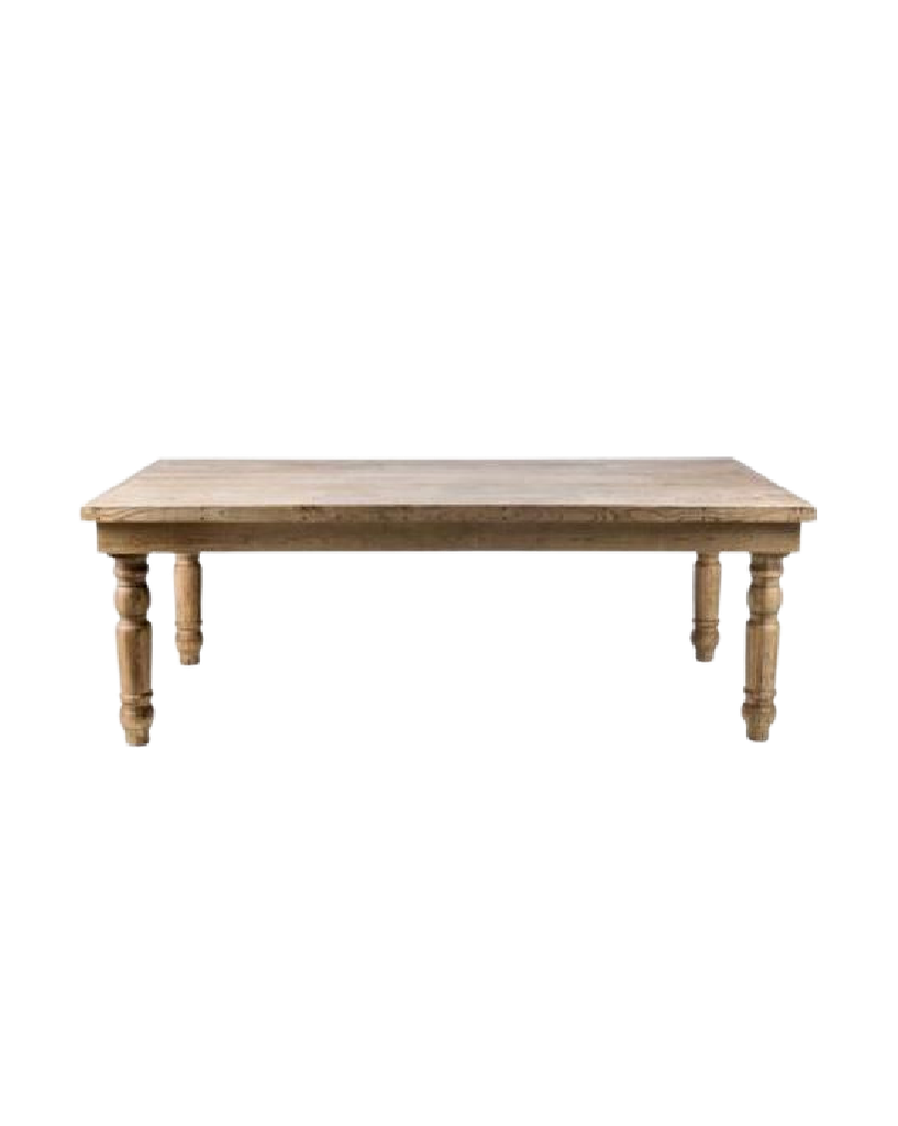 LA FINCA TABLE RECT P/TURNED C / EBONY 96"X42"