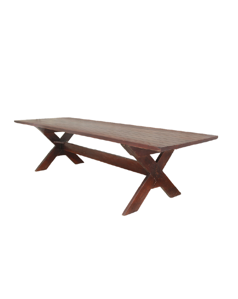 MESA ANTIQUE EN MADERA RECT. COLOR MARRON 118X39