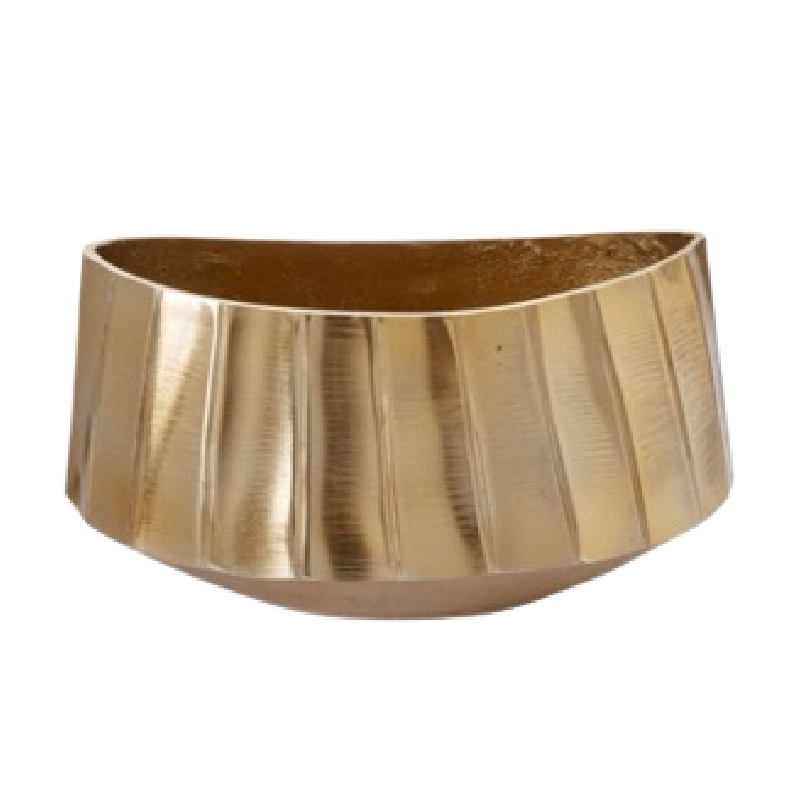 HELENA BOWL GOLD 15.25"X10.75X5.8"