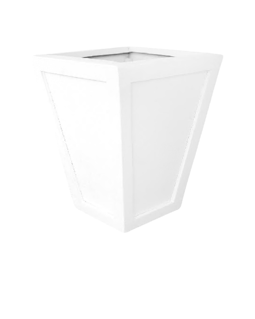 SMALL WHITE WOODEN PLANTER