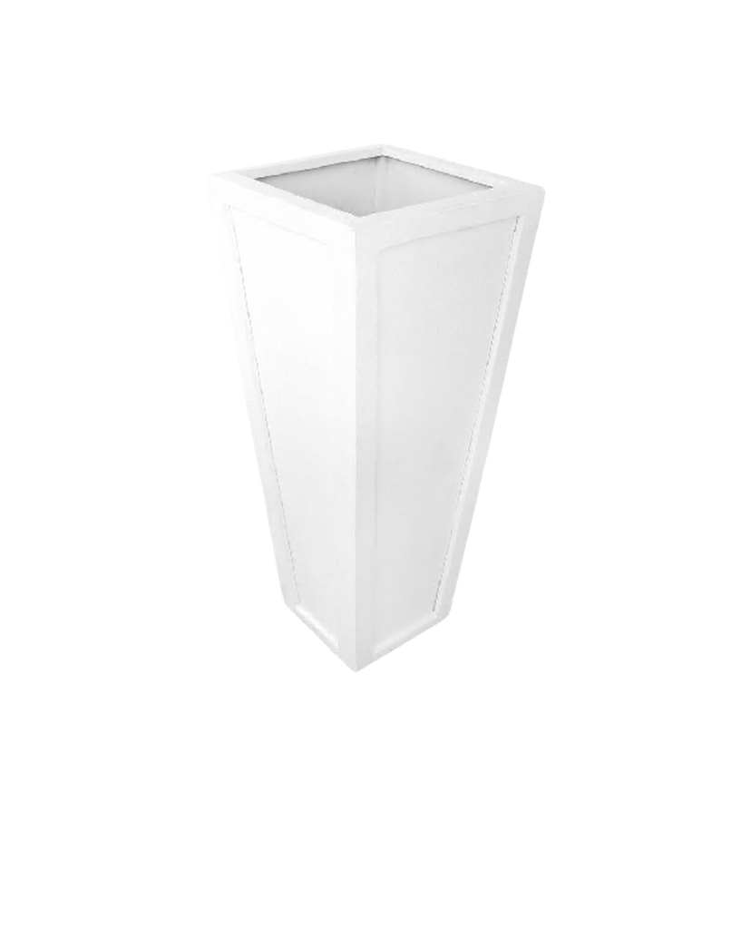 WOODEN PLANTER C/WHITE
