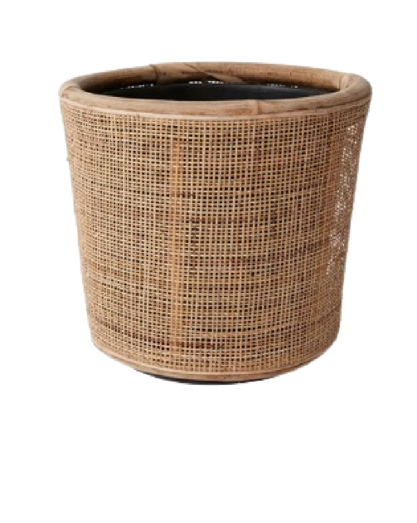 MACETERO EN MIMBRE FETT 14.75''X13.75''