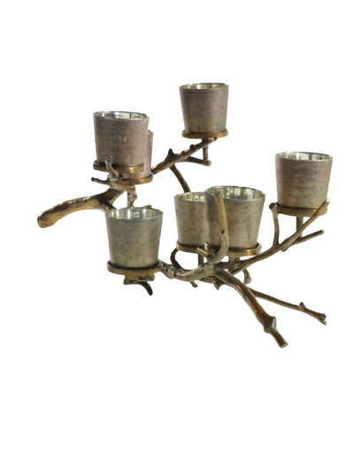 CANDELABRO EN RAMA DORADA 40 X 14 X 13